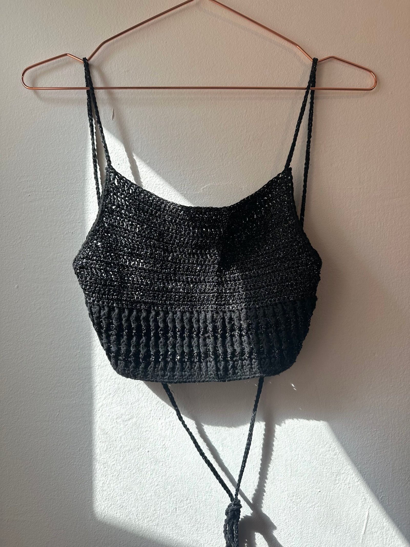 Top cruzado de lurex